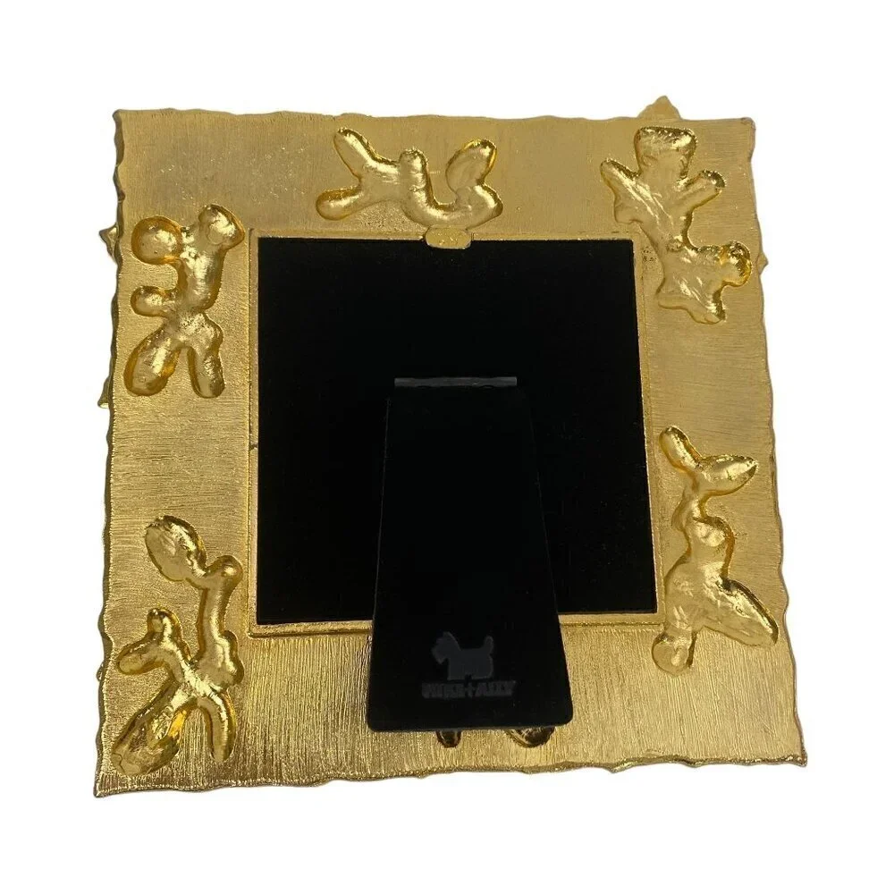 MIKE & ALLY Picture Frame Autumn Leaf Enamel Metal 3.5